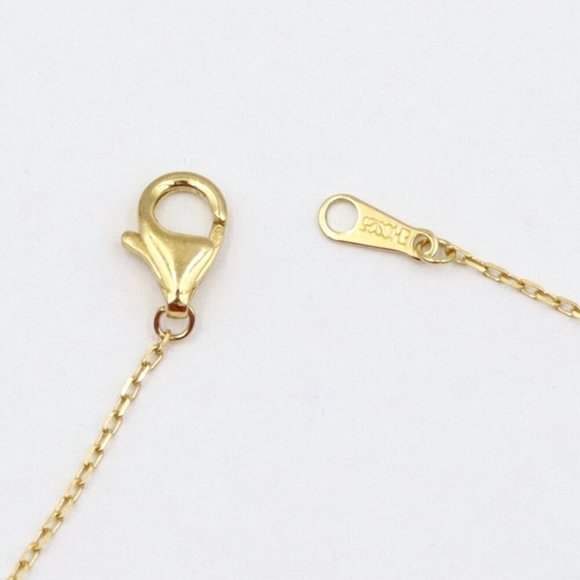 New RACHEL ZOE 18K Gold Silver Malachite Three Clover Cubic Zirconia Necklace - Picture 9 of 12